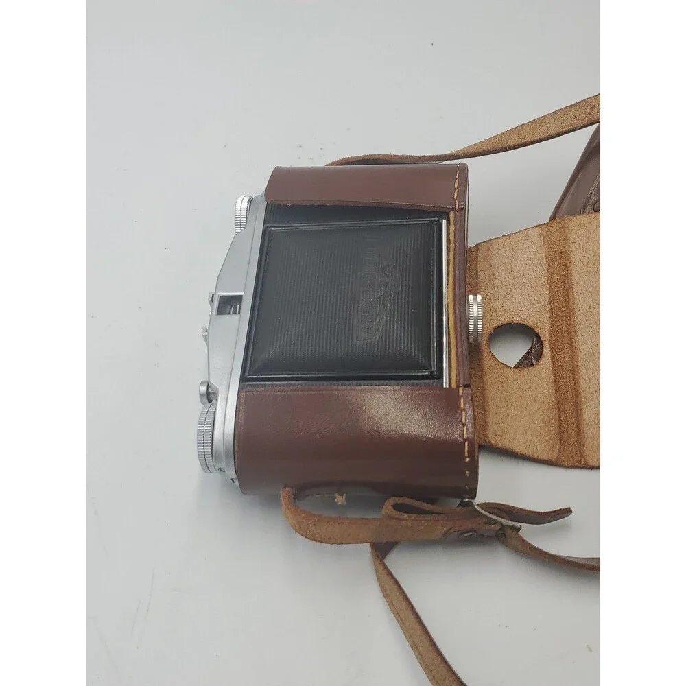 Vtg Leather Agfa Isolette II Folding Bellowed Camera 1:4.5 85mm Apotar Pronto